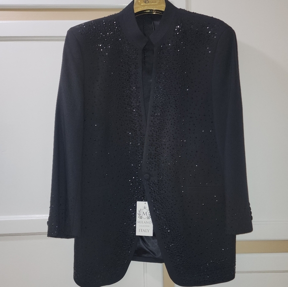 Milano Collection Men's Sequin Blazer NWT - Picture 8 of 12